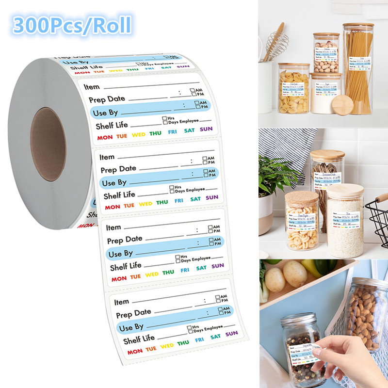 Snacks Food Labels - 300 Etiquetas Adhesivas para Alimentos, Etiquetas