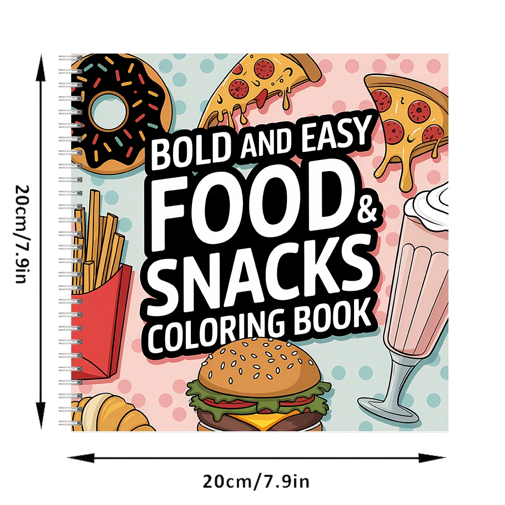 Libro para Colorear de Comida  - Food And Snacks Coloring Book reseña y precio