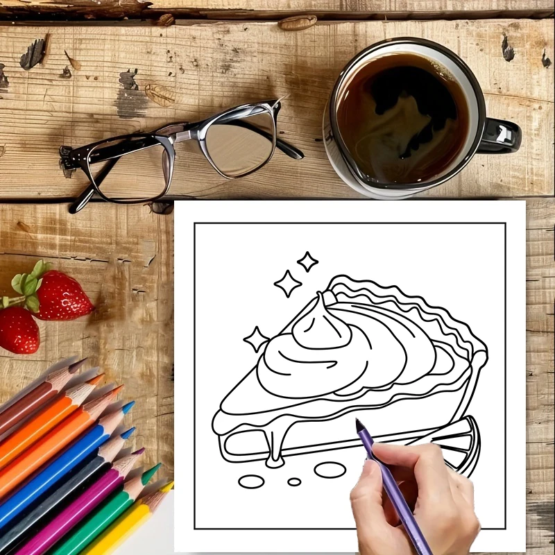 Libro para Colorear de Comida  - Food And Snacks Coloring Book reseña y precio