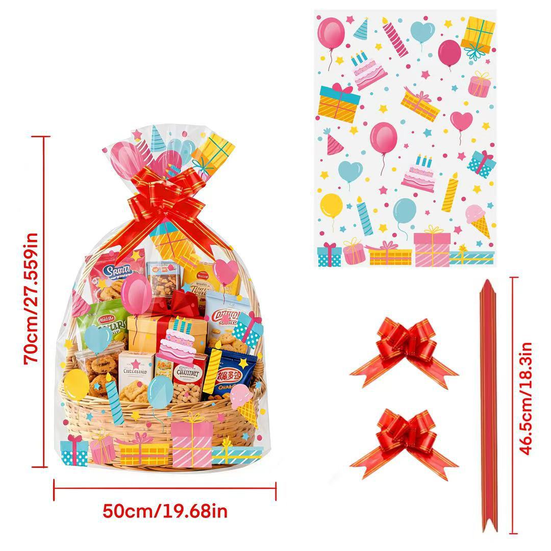 Paquete de 20 Bolsas de Celofá - Snacks Food Hamper Basket reseña y precio