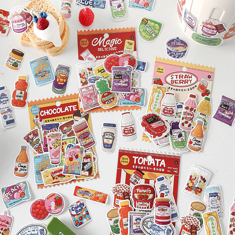 Pegatinas de Comida Bonitas, E - Snacks Food Labels reseña y precio